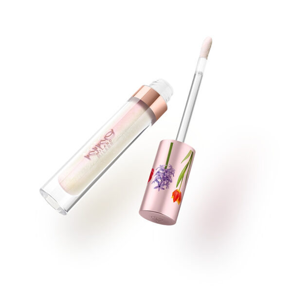 Kiko Milano Days In Bloom Volumizing Lip Shine 01 Lilac Waves apjomu palielinošs lūpu spīdums